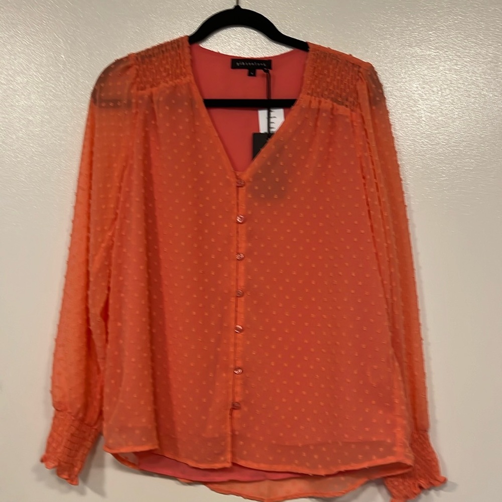 ‼️3 for $35‼️ - Gibsonlook Coral Swiss dot - (#0605)